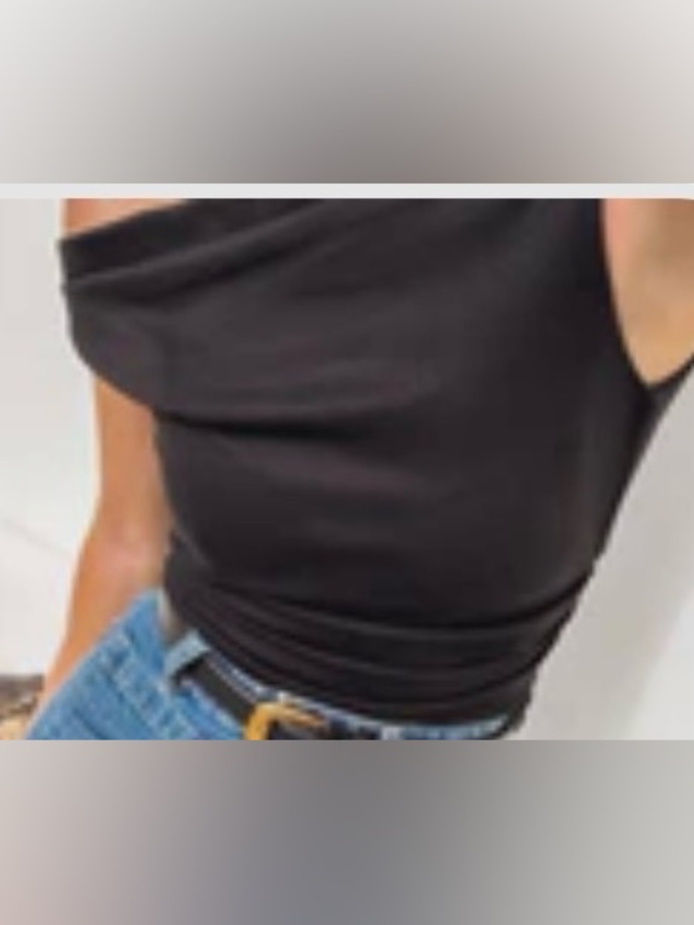 One shoulder Off shoulder Black Top Size Medium